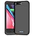 Battery Case for iPhone 7 Plus 8 Plus, Xooparc 7000mAh Protective Portable Charging Case Rechargeable Extended Battery Pack for Apple iPhone 7 Plus & 8 Plus (5.5') Backup Power Bank Cover (Black)