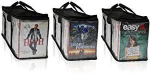 Dvd Storage Portable Organizer Bags Set of 3 Holds 100 Dvd's Total