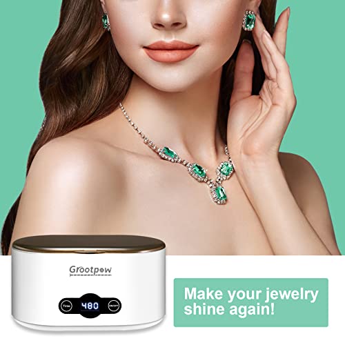 Ultrasonic Jewelry Cleaner 22 Oz, 45000Hz Sonic Jewelry Cleaner with 5