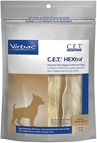 Virbac CET HEXtra Premium Oral Hygiene Chews for Dogs