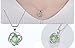I'S ISAACSONG 925 Sterling Silver Healing Green Moonstone Crystal Charm Love Heart Pendant Necklace and Earring Jewelry Set for Women (Green Moonstone Heart Charm Jewelry Set)