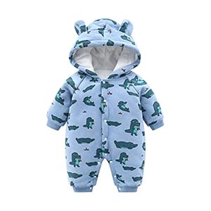 Yuwao Rompers met capuchon, jumpsuit, warme onesies, katoen, sneeuwpak, jongens, meisjes, winter, herfst, lange mouwen…