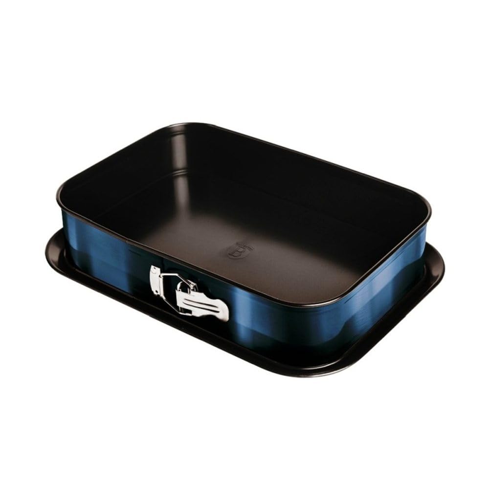 Berlinger Haus Metallic Line Aquamarine Edition Square Springform, 39 * 27 * 7.5 cm, BH/1552 Aquamarine Stainless Steel 18/8