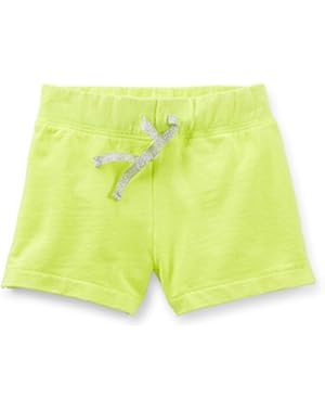 Baby Girls' French Terry Shorts - Neon Yellow - 3 Months