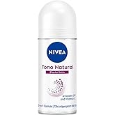 NIVEA Aclarado Tono Natural Efecto Satin Roll-On Deodorant 50ml (1.69 fl oz) &ndash; 72H Odor Protection, Avocado Oil &amp; Vitamin C, Smooth Underarm Care, USA Version (English Label)