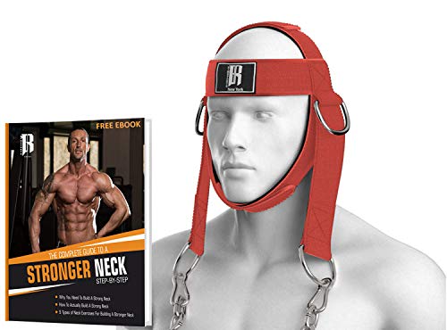RIMSports Head Harness Neck Support Best Neck Exerciser for Lifting - Ideal Neck Strap for Men & Women - Premium Neck Curl Harness & Head Harness Neck for Weightlifting (Red) - Thumbnail 7
