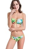 FLORAVOGUE Womens Reversible Printed Bikini Two Pieces Swimwear