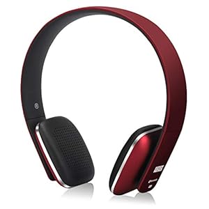 August, EP636, Bluetooth versie 4.0, NFC-koptelefoon, met handsfree-functie en geïntegreerde accu rood