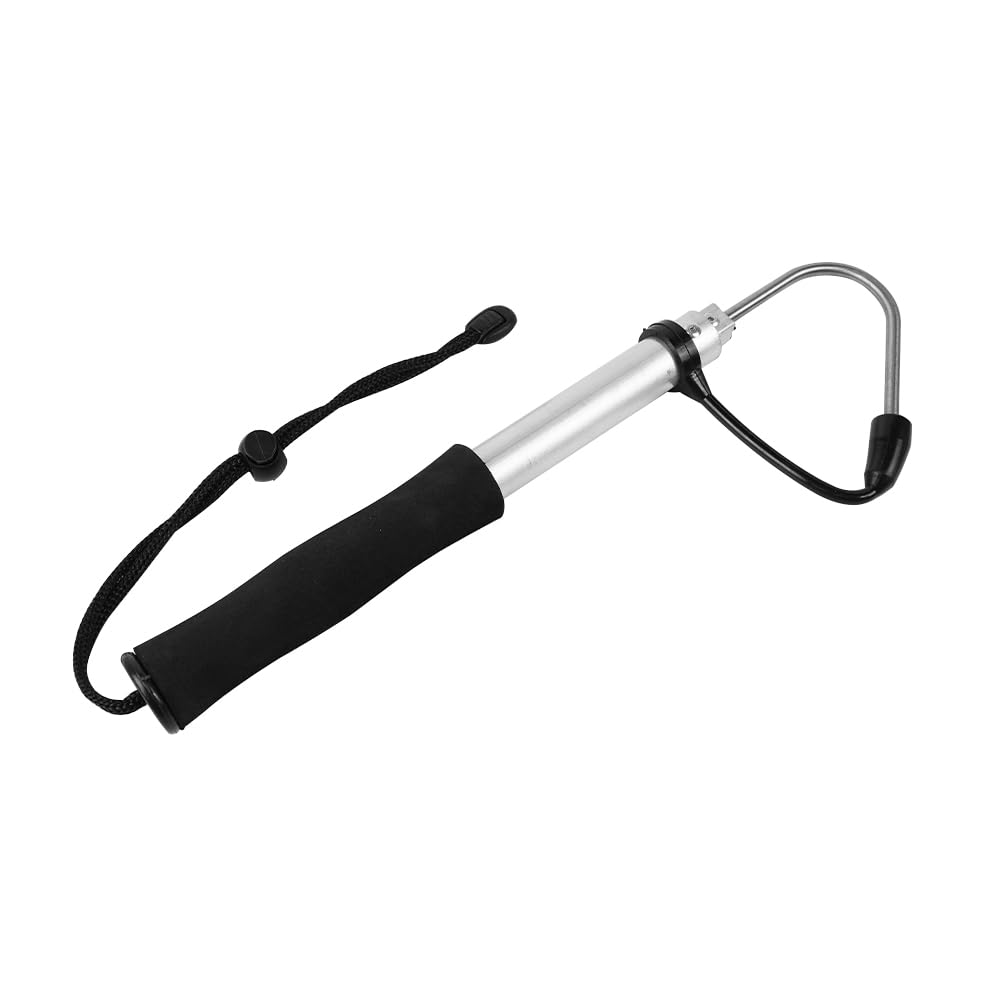 Ieron Stainless Steel Retractable Fishing Gaff Hook - Sharp Hook Tackle with Soft Non-Slip Handle for Saltwater, Boat, and Kayak Fishing Gear