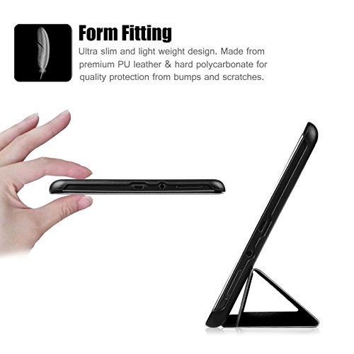 Fintie Samsung Galaxy Tab A 8.0 Case - Ultra Slim Lightweight Smart Shell Stand Cover with Auto Sleep/Wake Feature for Tab A 8.0 Inch Tablet, Black
