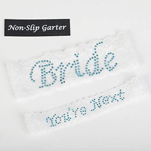 Bridal Garter Large Garters for Bride Garter Blue Set Lace bridal