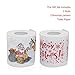 HOFASON Christmas Toilet Paper 2 Rolls - Real Toilet Paper / Funny Christmas Decoration - Happy New Year Santa - Novelty Joke Humor Gag