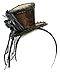 Ladies Brown Velvet Ornate Steampunk Mini Top Hat Headband