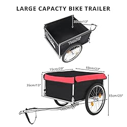 PEXMOR Foldable Bike Cargo Trailer, Bicycle Luggage