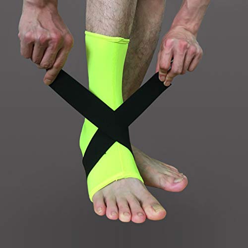 Emimarol Men Sports Socks Safety Ankle Support Socks Bandage Elastic Socks Compression Socks Green