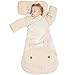 OuYun Baby Organic Sleeping Bag Autumn Detachable Sleeve Wearable Blanket,Medium,2.5 Tog