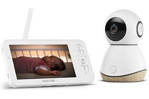 Babá Eletrônica Maxi Cosi See Pro 360, tela 5.0, tecnologia CryAssist™ interpreta o choro, câmera HD 2K visão noturna, bateria de 10 horas, ruído branco