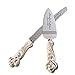 FASHIONCRAFT 2468 Vintage Double Heart Design Knife and Cake Server Set – Wedding Cake Knife and Server Set, Wedding Favor, One Size, Ivory