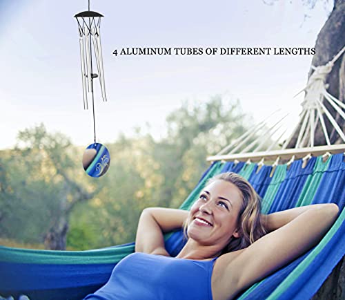 Small Wind Chimes for Outside Deep Tone 4 Tube Music Windchimes Outdoor Clearance Meditation Gifts for Patio Garden Yard Home Decor (Butterflies)
