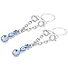 CABBE 2Pcs Fake Nipple Rings Non-Piercings Stainless Steel Body Piercing Jewelry, Blue