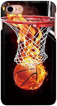 Flaming Basketball Shot Pattern Iphone 7 Case, Unique Basketball Design Iphone 7G 4.7Inch Protective Cover