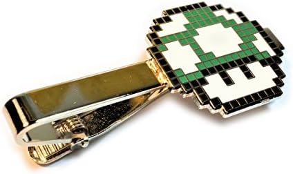 Video Game CollectiblesSuper Mario World GREEN MUSHROOM 1UP Pixel SNES Suit Wedding TIE BAR CLIP