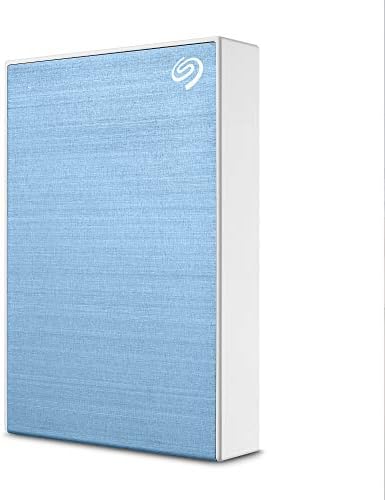 Seagate One Touch 4TB External HDD with Password Protection â€“ Light Blue, for Windows and Mac, with 3 yr Data Recovery Services, and 4 Months Adobe CC Photography (STKZ4000402)