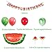 JOYMEMO Watermelon Party Decorations Birthday for Boy or Girl Happy Birthday Banner Watermelon Agate Polka Dot Balloons Cupcake Toppers