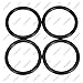 Bumper Fender Quick Release Fasteners Kit Replacement Rubber Bands O-Rings (4-Pack)