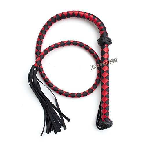Shalleen 59inch Red&black Leather Whip Riding Crop Night Party Flogger Queen Sex Game Toy