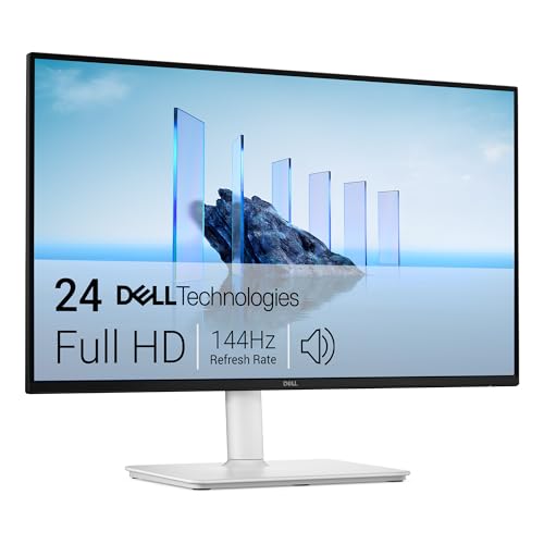 Dell 24 Plus Monitor - S2425HSM, Full HD (1920x1080), 144Hz, IPS, 1ms MPRT, AMD FreeSync, 99% sRGB, Höhenverstellbar, Eingebaute Lautsprecher, 2 HDMI, 3 Jahre Garantie, Weiß