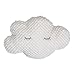 Bloomingville A75116280 Polyester White Cloud Pillow with Eyelashes