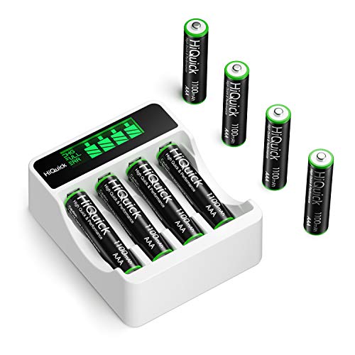 HiQuick AAA Rechargeable Batteries with Charger AAA NiMH Rechargeable