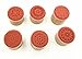 6 Pcs Flower Pattern Round Wooden Rubber Stamp for Scrapbooking and Wedding Invitation Cards (Flower Design)