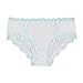 Free to Live 6 Pack Women's All Over Lace Trim Hipster Cotton Panties (Medium, Black, Light Grey, Light Khaki, Pink, Royal Blue, White)