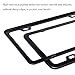 Airisoer License Plate Frame Black Matte Aluminum with Bolts Washer Caps, Car Licenses Plate Covers Holders for US Vehicles, 2 Pcs 2 Holes