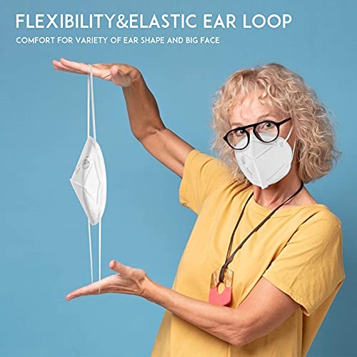 ChiSip KN95 Face Mask 50Pcs, 5 Layer Design Cup Dust Safety Masks