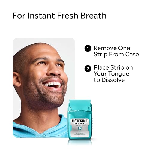 Listerine PocketPaks Mint Strip Dispenser for Fresh Breath (Pack of 3)