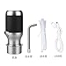 Jinghu Drinking Water Pump Electric Dispenser 5 Gallon Bottle Desk Top Powerful Rotational Portable for Home Kitchen Office Use with Switch and Power Adapter Rechargeable Battery (Black)
