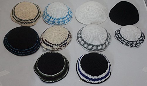 Lot Of 10 KNIT KIPPA KIPPAH kippot YARMULKES NEW Sealed