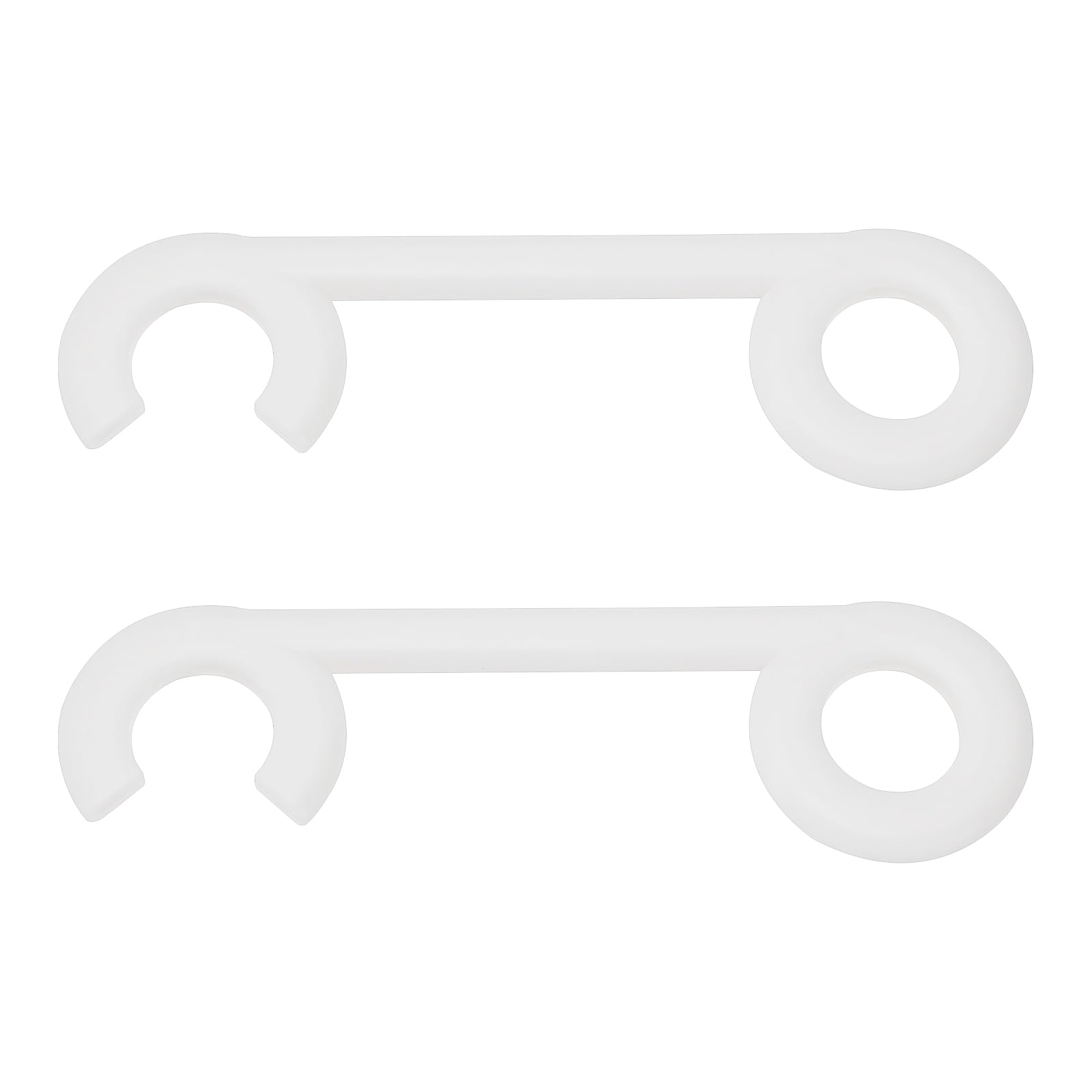SG Store 2pcs Door Handle Baffle Plastic Fixed Hook Door Handle Support Opening to Keep Open Hook 190x55mm Suitable for Most Door Handles, White
