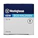 Westinghouse 0501800 43 Watt SL19 Halogen Cut Glass Light Bulb with Medium Base, 1 Count (Pack of 1)