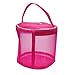 Sinfu Storage Bag Mesh Bag Portable Yarn Crochet Thread Organizer Tote (Hot Pink)