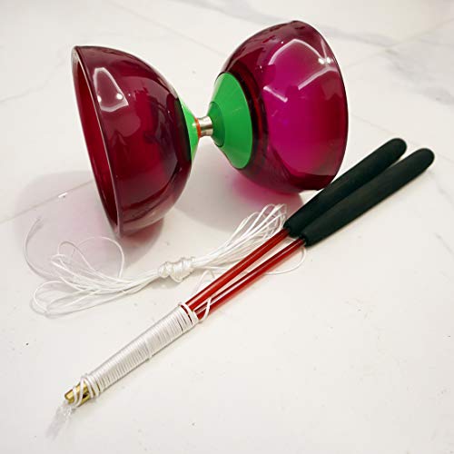 OVOKIA Five Bearings Chinese Yoyo 5” Diabolo Toy with Fiberglass Diablo