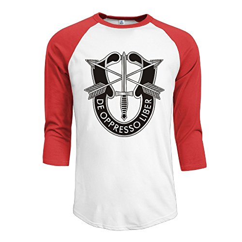 Buy Us Army Special Forces Logo Men's Raglan 3/4 Sleeve Tshirt Large