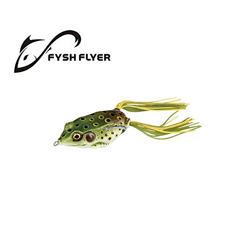FyshFlyer Hollow Belly Pad Crasher Frog Bait - Double Hook; Spinnerbait style legs; Most Detailed and Relistic