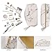 Marble Cosmetic Bag for Women 3PCS Set by NATURE Ann Lady Toiletry Bags Set Portable Storage Bag Waterproof Handbag Travel Organizer Makeup Case (Transparent+White-Marble)