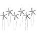 Didder 6 Pieces Crystal Starfish Sea Star Hair Pins Rhinestone Hair Pins Hair Clip in Silver Wedding Bridal Accessory