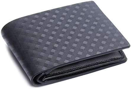 New York Plaid Style Textured Wallet, One Size, Black