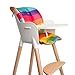 Asunflower Baby High Chair Seat Cushion, Waterproof Oxford Stroller Covers, Rainbow Pad